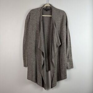 BAREFOOT DREAMS Bamboo Chic Lite Waterfall Cardigan Womens S/M Beige Super Soft